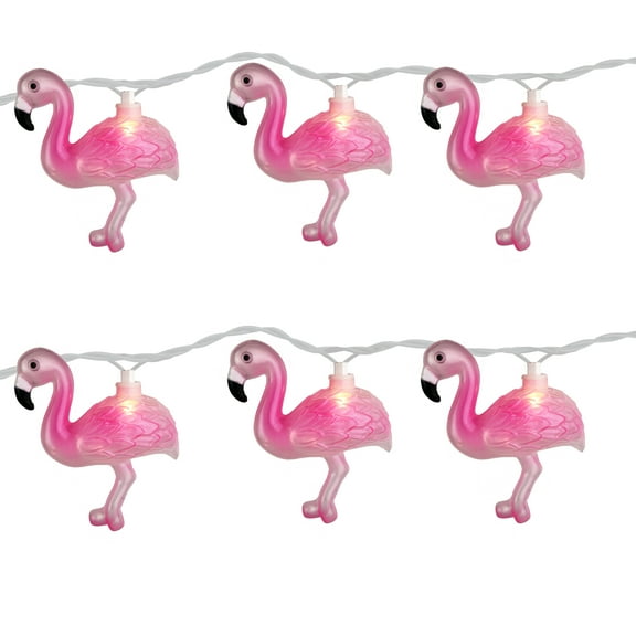 Brite Star 10 Lt Flamingo Lights, White Wire
