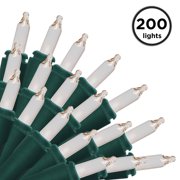 Brite Star 100 Count Mini String Christmas Lights, Clear - 22 feet Indoor/Outdoor Christmas Tree Lights with Green Wire (Set of 2)