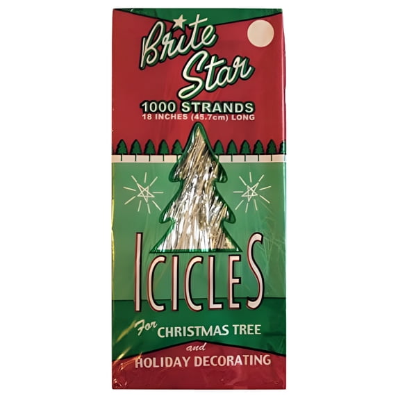 Brite Star 1000-Strand Icicles - Silver - 18 in