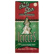 Brite Star 1000-Strand Icicles - Silver - 18 in