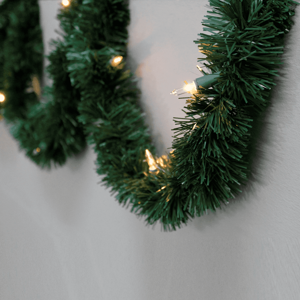 Brite Star 12Foot Christmas Garland with Clear Lights Perfect for