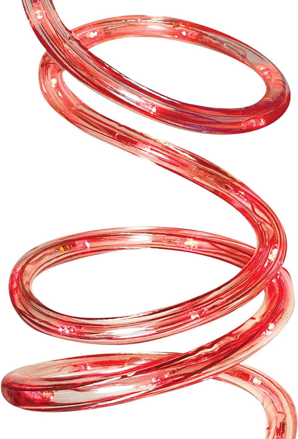 Brite Star 12 Ft LED Round Rope Light Red - Connectable for Indoor and Outdoor Decor - Perfect for Christmas Decorations, Bedroom, Party, Patio, Deck Lighting - Waterproof Outdoor Lighting