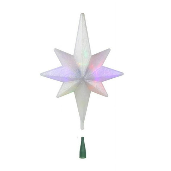 14.5" Winter Frost B/O Multi-Color LED Bethlehem Star Christmas Tree Topper