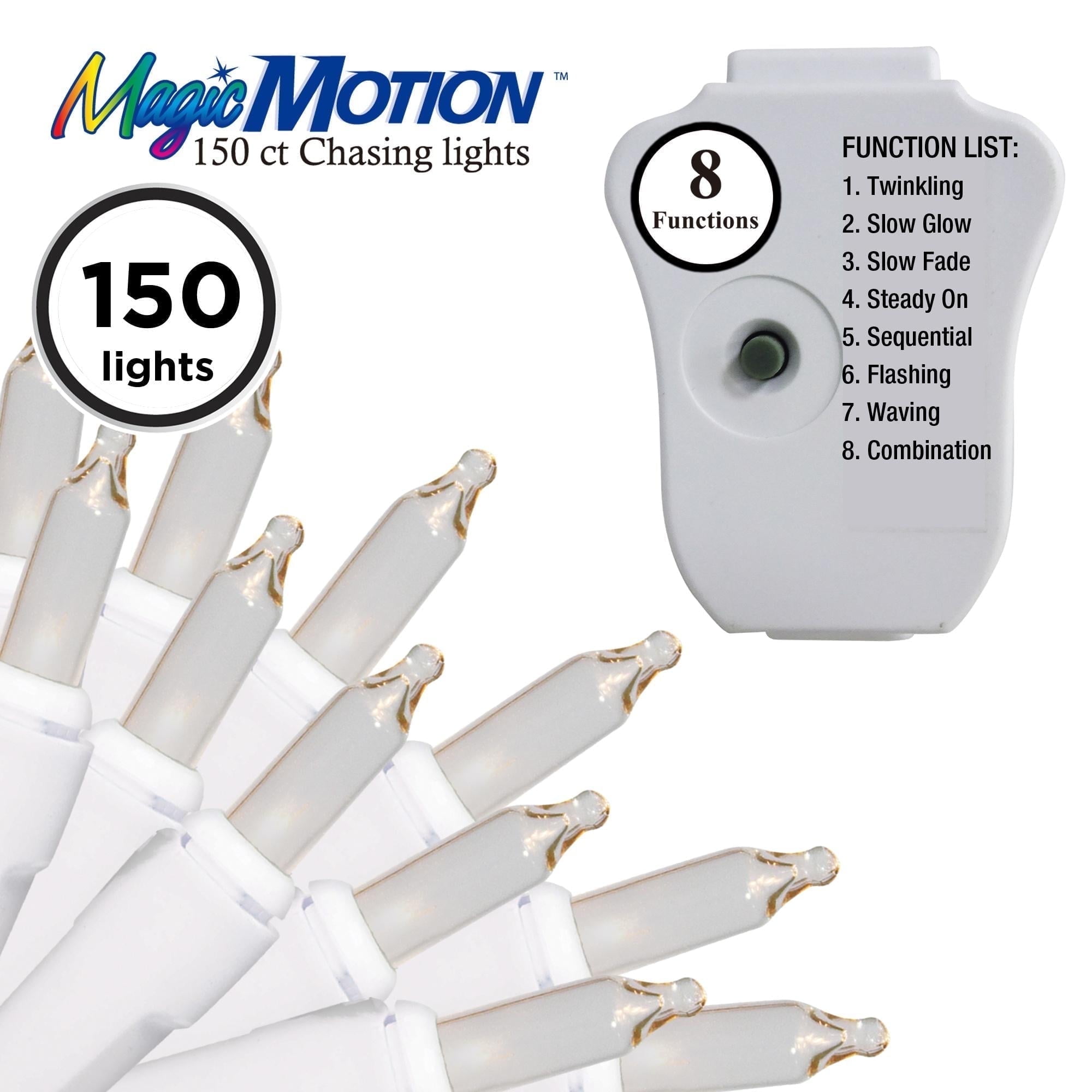Brite Star 150 Count 8-Function Chasing Light Set - Outdoor String