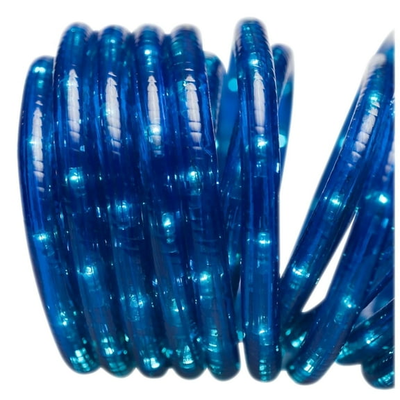 Brite Star 18 Foot Blue Rope Light Clear - Connectable for Indoor and Outdoor Decor - Perfect for Christmas Decorations, Bedroom, Party, Patio, Deck Lighting - Waterproof Outdoor Lighting