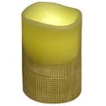 thumbnail image 1 of Brite Star 4" Lattice Design Battery Operated Flameless Flickering Wax Pillar Candle, 1 of 2