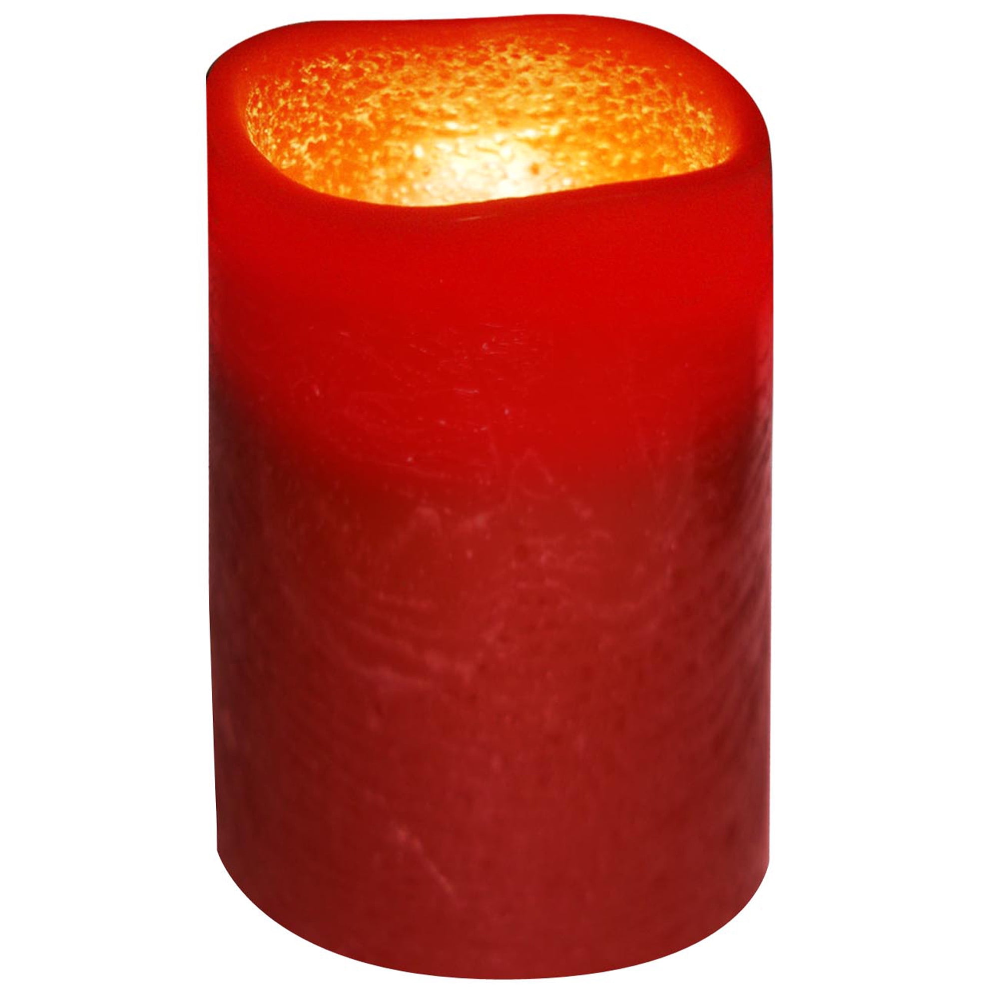 Brite Star 4" Red Battery Operated Flameless Flickering Pillar Candle