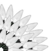 Brite Star 50 Lt C9 Faceted LED Light Set On Reel, Pure White