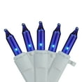 thumbnail image 1 of Brite Star 50ct Mini Window Curtain Icicle Lights Blue - 32' White Wire, 1 of 3