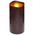 thumbnail image 1 of Brite Star 6" Mocha Brown Lattice Design Battery Operated Flameless Flickering Wax Pillar Candle, 1 of 2