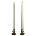 thumbnail image 1 of Brite Star Battery Operated 12-Inch LED White Candles - 2 Count Amber Flickering Flameless Taper Candles - Perfect for Indoor Window, Outdoor Patio Home Decor, 1 of 5