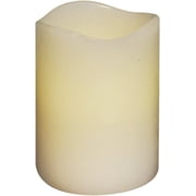 Brite Star Battery Operated Flameless Candle, 4 by 5.5-Inch, Ivory
