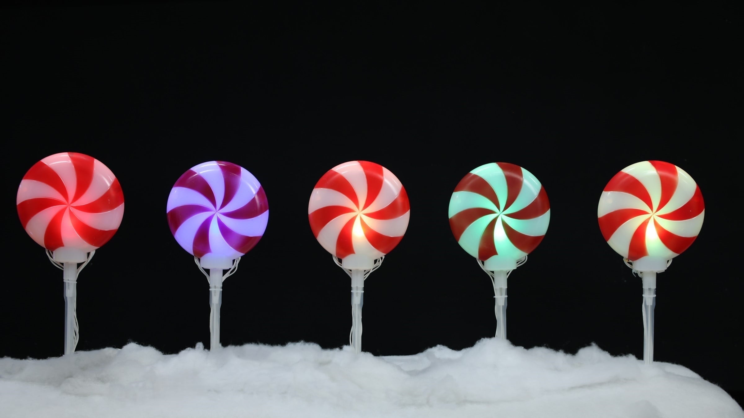 Brite Star Candy Lollipop Pathway Christmas Lights - Color Changing 7.25-inch Pathmarker Ideal for Outdoor Lighting