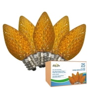 Brite Star LED C7 Replacement Bulbs - Orange 25-Pack, Energy Efficient Perfect Christmas & Outdoor Lighting - E-12 LED Bulb