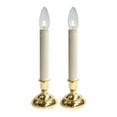 thumbnail image 1 of Brite Star Pack of 2 Battery Operated Warm White LED Christmas Tiffany C7 Candle Lamps, 1 of 3