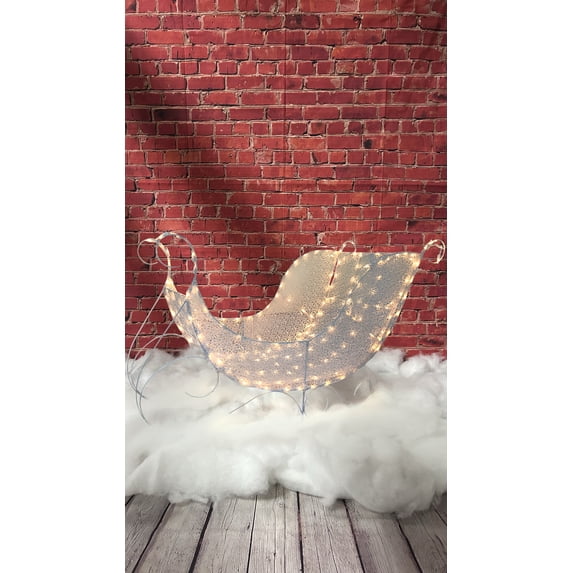 Brite Star Santa Gold Sleigh 48 inch tall Christmas Outdoor Decorations - Iridescent Glitter Light Christmas Decoration for Yard and Patio, Indoor and Outdoor Christmas Décor