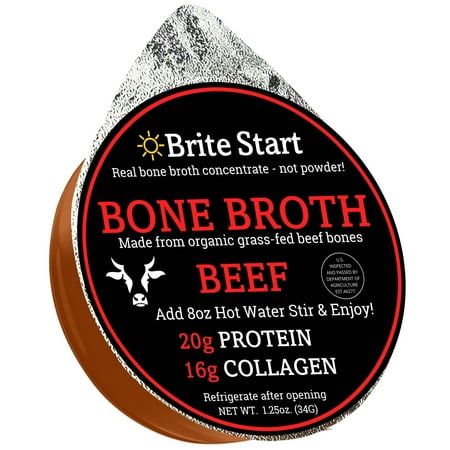 Brite Start Bone Broth Single Serve Concentrate - Beef - 12 Count