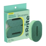Brite by Scotch-Brite Refill & Refresh Replacement Scrubbers, Dish Wand and Palm Scrubber Refill Heads, 2 Scrubber Pads