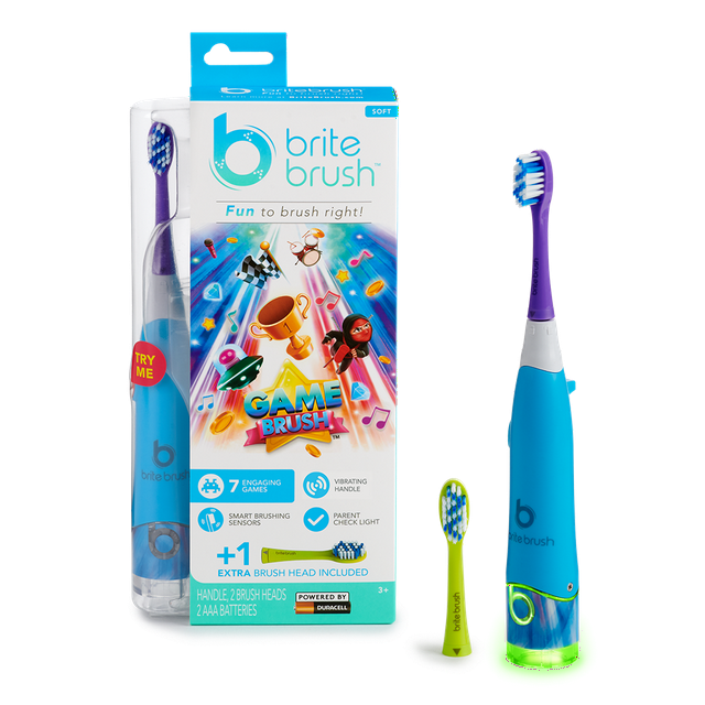 BriteBrush GameBrush™ Kids Electric Toothbrush, Interactive Smart Toothbrush for Kids