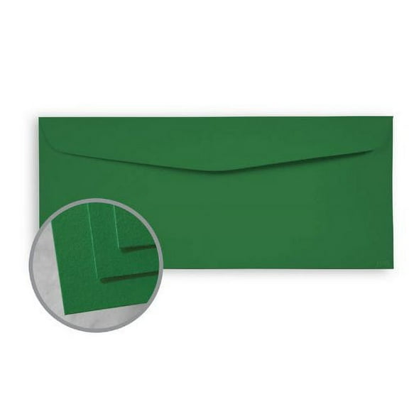 BriteHue Green Envelopes - No. 10 Commercial (4 1/8 x 9 1/2) 60 lb Text Semi-Vellum 30% Recycled 2500 per Carton