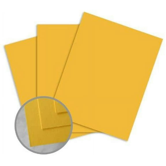 BriteHue Yellow Card Stock - 11 x 17 in 65 lb Cover Semi-Vellum 30% Recycled 250 per Package