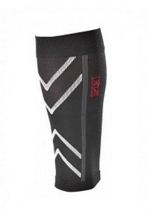 BriteLeafs Professional Grade Sports Calf/shin Splint Compression Progressive Support Calf Sleeves - 20-30mmHg, one pair - Large, Black