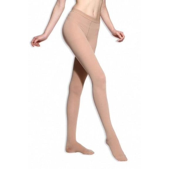 BriteLeafs Sheer Compression Pantyhose, Moderate Support, 15-20 mmHg, Closed Toe - Small, Beige