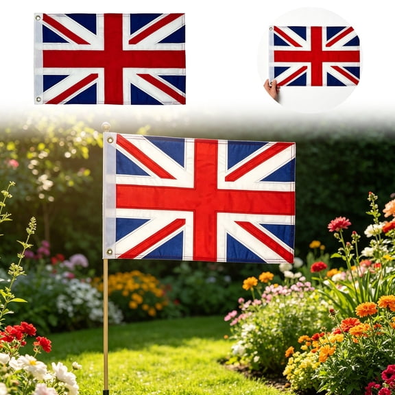 British 12x18 Inches Small UK Flag with Brass Grommets for Boat UTV and Outdoor Display in 30x45cm