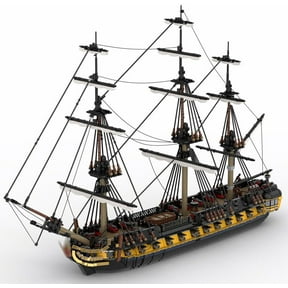 British 44-gun frigate DIY Model Building Blocks Set HMS Romulus MOC Bricks Toys