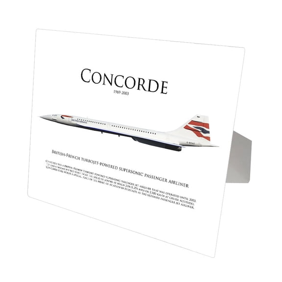 British Airways Concorde White Aluminum Print