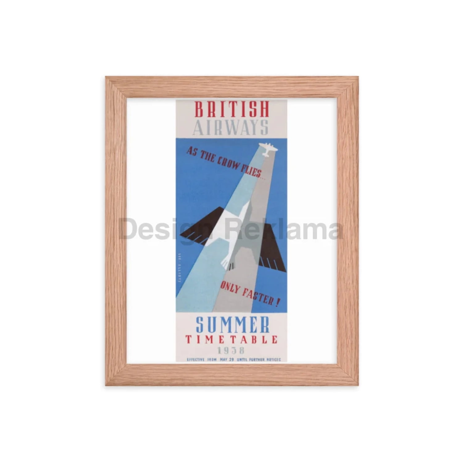 British Airways Timetable Summer 1938 Designed By Lee Elliott Framed british-airways-timetable-summer-1938-designed-by-lee-elliott-framed