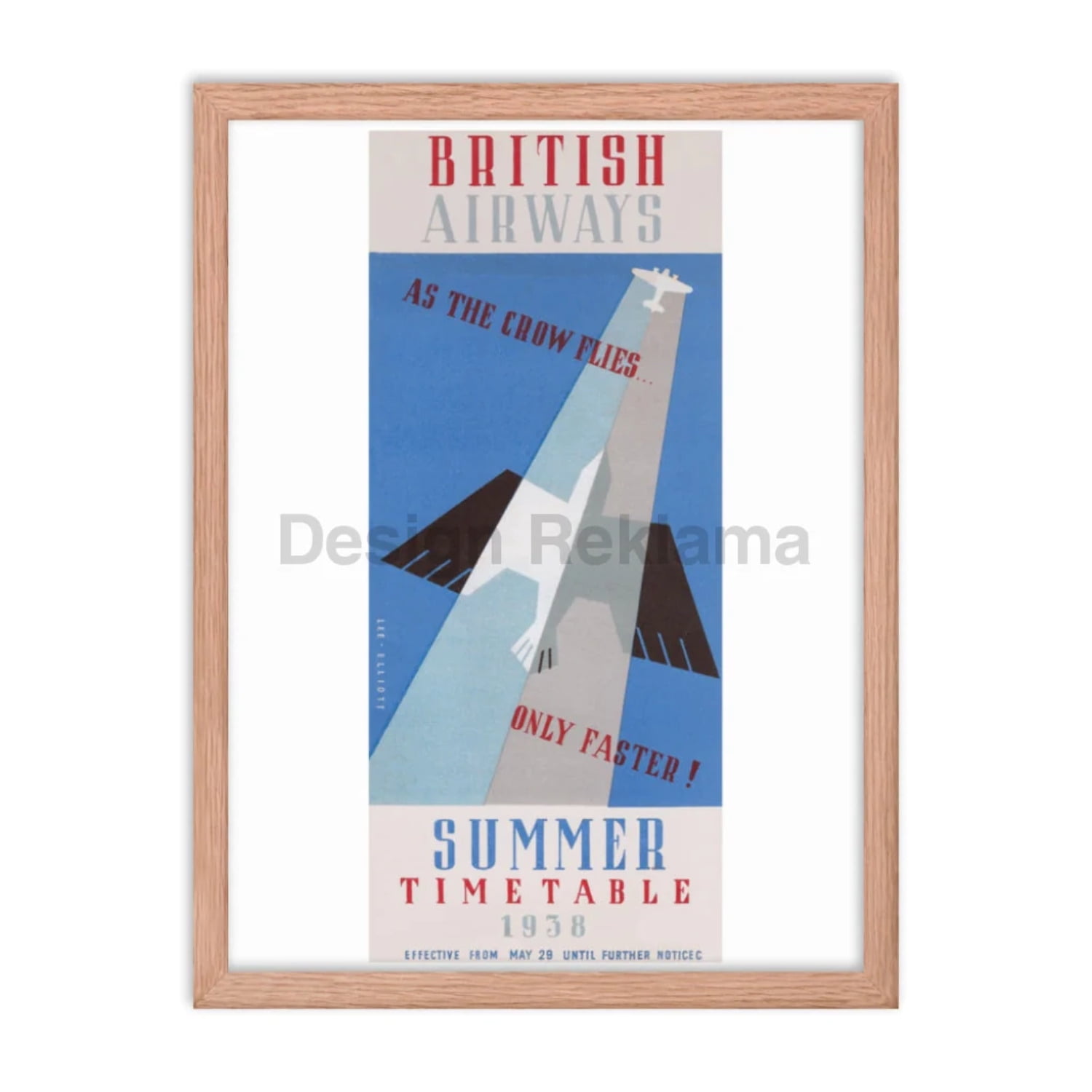 British Airways Timetable Summer 1938 Designed By Lee Elliott Framed british-airways-timetable-summer-1938-designed-by-lee-elliott-framed