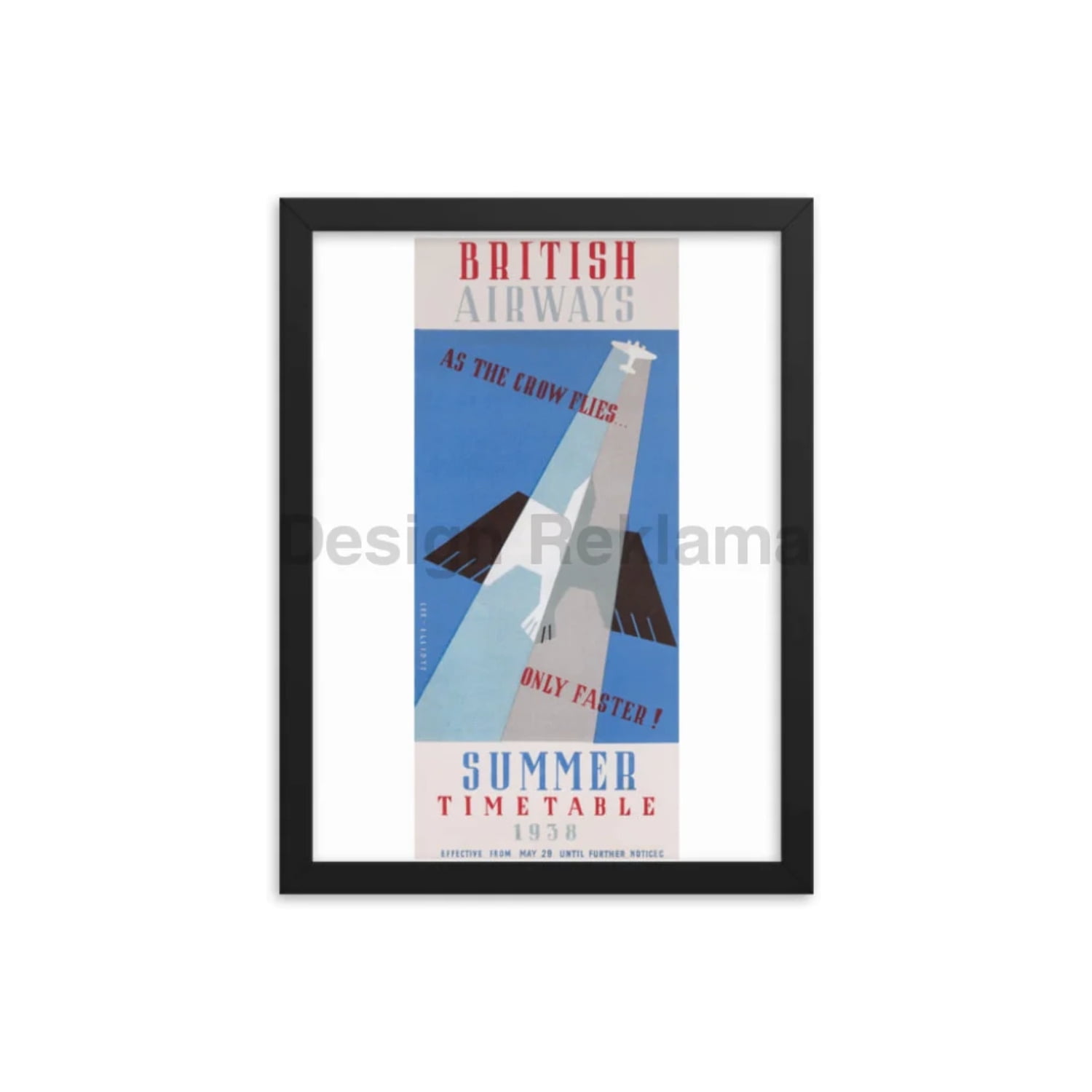 British Airways Timetable Summer 1938 Designed By Lee Elliott Framed british-airways-timetable-summer-1938-designed-by-lee-elliott-framed