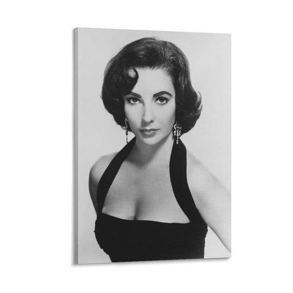 British Most Attractive Actresses Elizabeth Taylor Canvas Wall Art Poster Decorative Bedroom Modern Home Print Picture Artworks Posters 12x18inch(30x45cm)