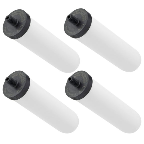 British Berkefeld Doulton Ceramic Water Filter Candle W9121226 7" Ultra Sterasyl Authentic Gravity PFAS (PFOA and PFOS) Reduction 8674, Pack of 4