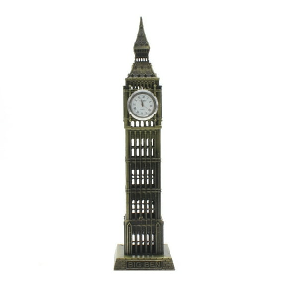 British Big Ben Bronze Ornament with Clock,Big Ben England Metal Building Model Ornament Landmarks In London England Model,Small Landmark Big Ben Bronze Ornament Home Decoration