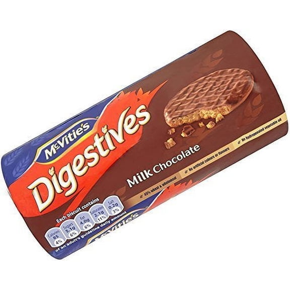 British Biscuits - McVities Milk Chocolate Digestives 266g by Milk Chocolate Digestives
