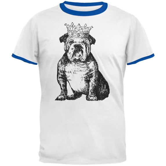 British Bulldog Crown Mens Ringer T Shirt