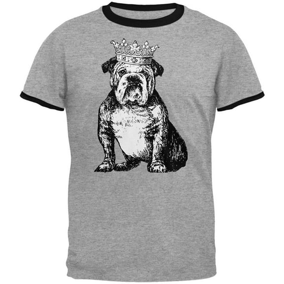 British Bulldog Crown Mens Ringer T Shirt