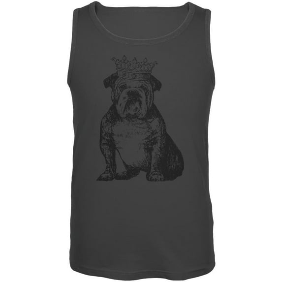 British Bulldog Crown Mens Tank Top Charcoal 2XL