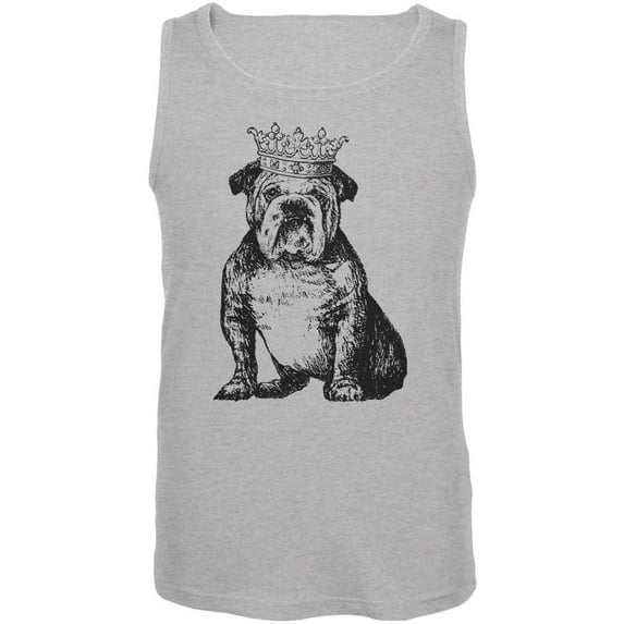 British Bulldog Crown Mens Tank Top Heather 2XL