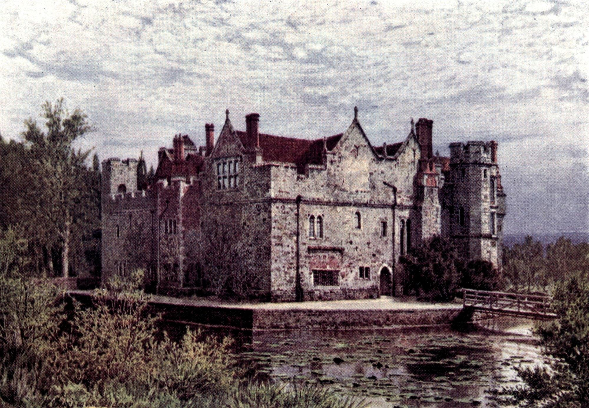 British Castles 1911 Hever Castle Canvas Art - William B Gardner (24 x 36)