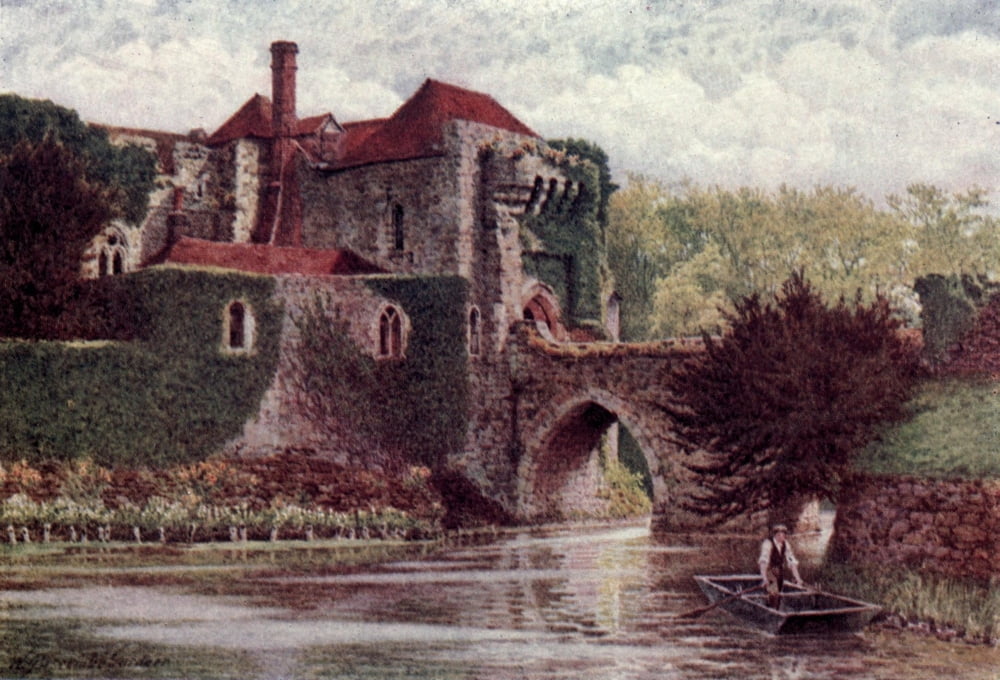 British Castles 1911 Leeds Castle 1 Canvas Art - William B Gardner (24 x 36)
