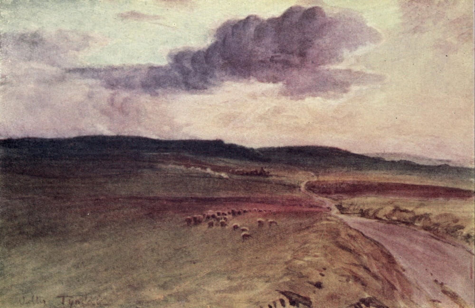British Castles 1911 Maiden Castle Dorsetshire Canvas Art - Walter Tyndale (18 x 24)