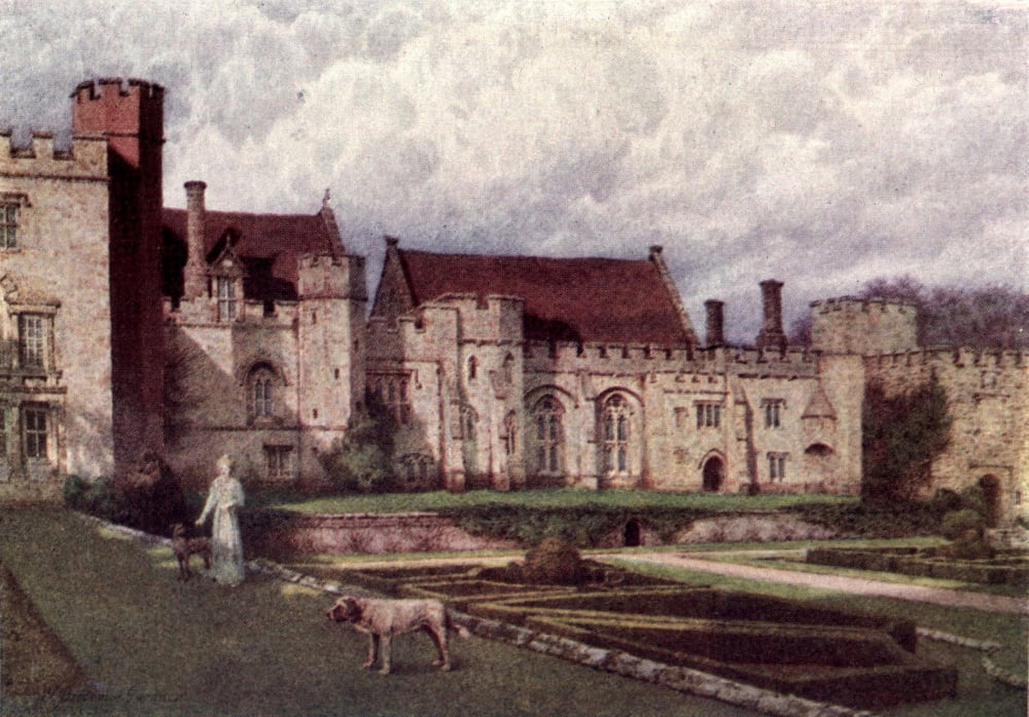 British Castles 1911 Penshurst Place Canvas Art - William B Gardner (24 x 36)