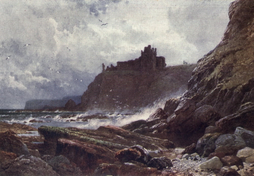 British Castles 1911 Tantallon Castle Haddingtonshire Canvas Art - Unknown (24 x 36)