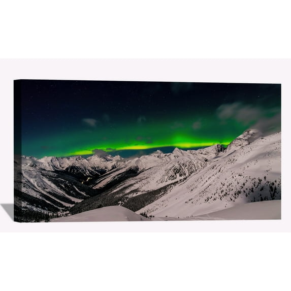 British Columbia Aurora Wall Art Aurora Borealis Picture Canvas Art Northern Lights Framed Painting Wall Decor For Home Office Bedroom Livingroom Reeady to Hang