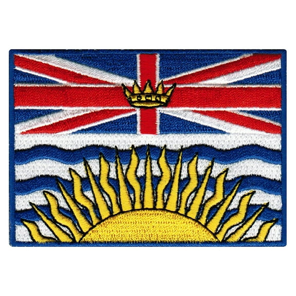 British Columbia Flag Embroidered Iron-on Patch