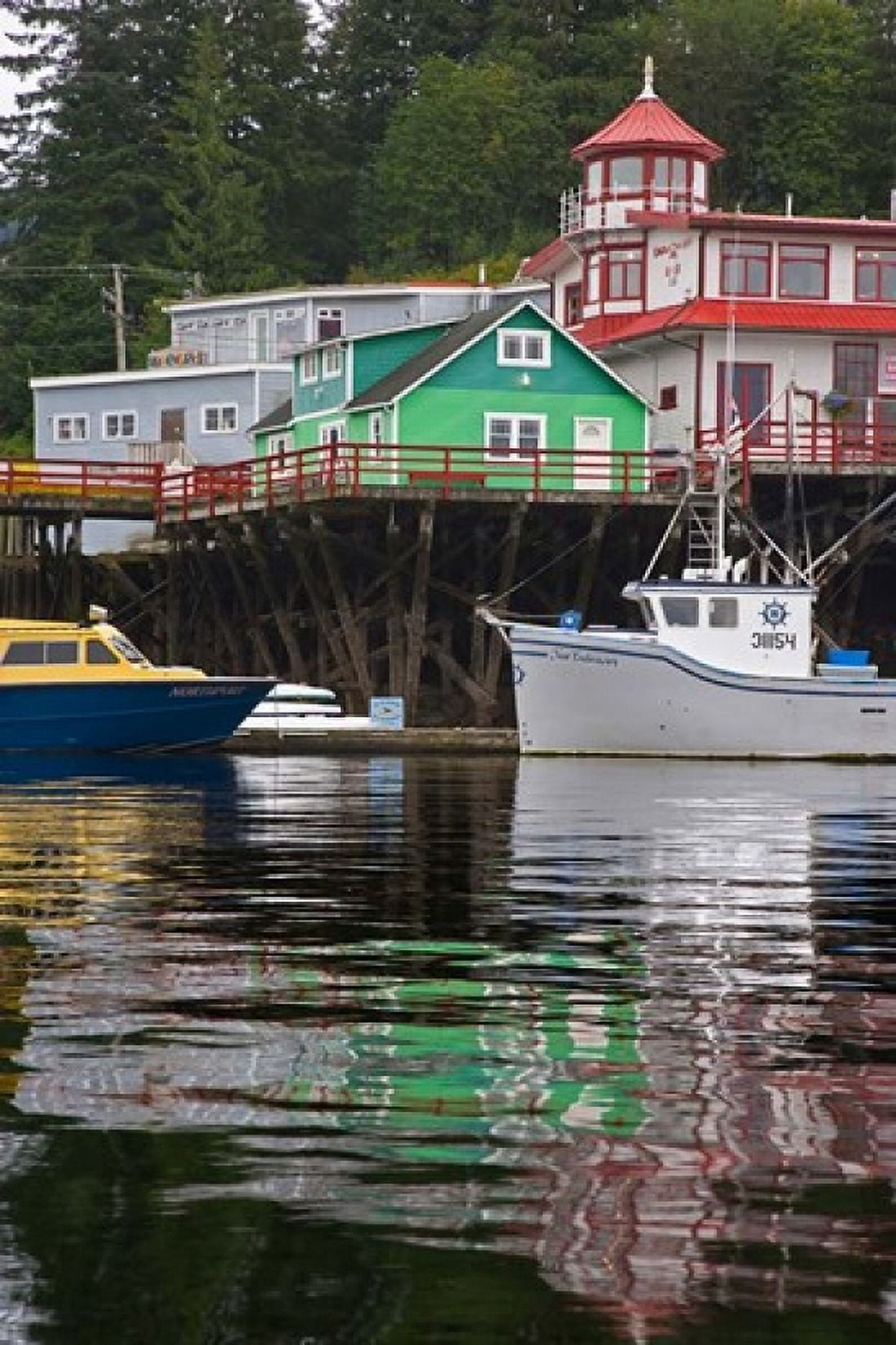British Columbia Prince Rupert Boats in harbor Canvas Art - Jaynes Gallery DanitaDelimont (17 x 26)