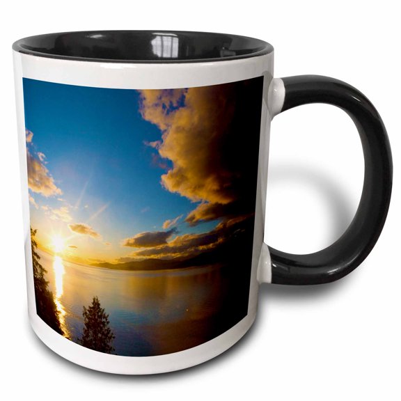 3drose, British Columbia, Vancouver, English Bay, Sunset-cn02 Rca0000 - Rob Casey, 11oz Two-tone Black Mug